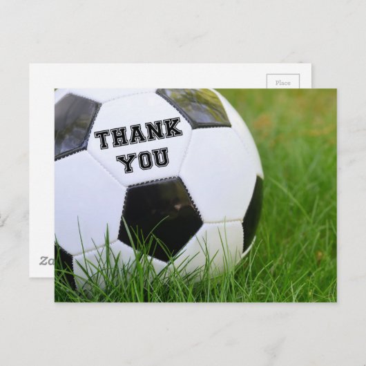 ありがとうクラシックサッカーボール ポストカード (正面/裏面)