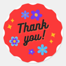 ありがとうクラシック丸ステッカー