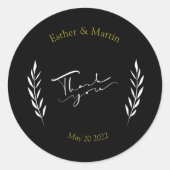 ありがとうクラシック丸ステッカー ラウンドシール (正面)