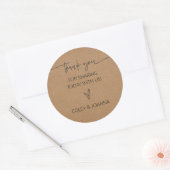 ありがとうクラフト紙ステッカー ラウンドシール (封筒)