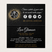 ありがとうグラマラスな金ゴールド目まぶしブローズカード (内部フラット)