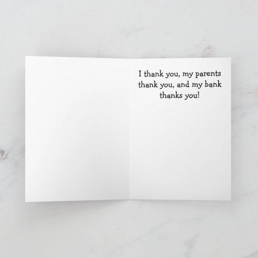 ありがとうグリーティングカードピギーバンク大事な行事 カード (内部)