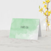 ありがとうグリーンウォーター色あせった カード (黄色い花)