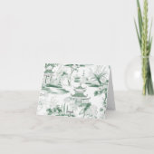 ありがとうグリーンチャイノジュリー折り畳みカード サンキューカード (裏面)