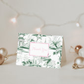 ありがとうグリーンチャイノジュリー折り畳みカード サンキューカード