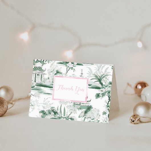 ありがとうグリーンチャイノジュリー折り畳みカード サンキューカード