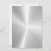 ありがとうグレータイポグラフィ、シルバーとブラック サンキューカード (裏面)