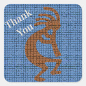 ありがとうココペリフルート選手モザイク南西 スクエアシール (正面)