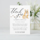 ありがとうコーギ犬結婚の犬 エンクロージャーカード (スタンド正面)