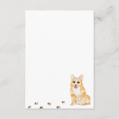 ありがとうコーギ犬結婚の犬 エンクロージャーカード (裏面)