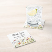 ありがとうコースター結婚式の引き出物フローラ スクエアペーパーコースター (インサイチュ)