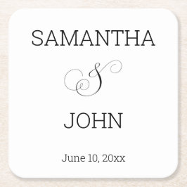 ありがとうコースター結婚式の引き出物 スクエアペーパーコースター