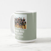 ありがとうコーチチーム名の写真 コーヒーマグカップ (正面左)