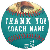 ありがとうコーチティール(緑がかった色)チーム名番号写真 ソフトボール (裏面)