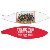 ありがとうコーチ赤チーム名と写真 バスケットボール (パネル)