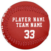 ありがとうコーチ赤チーム名番号写真 ソフトボール (正面左)