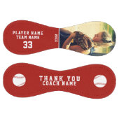 ありがとうコーチ赤チーム名番号写真 ソフトボール (パネル)