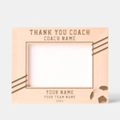 ありがとうコーチ選手の名前チームスポーツ レーザー彫刻フレーム (正面)