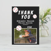 ありがとうコーチ野球ブラックフォトカード サンキューカード (スタンド正面)