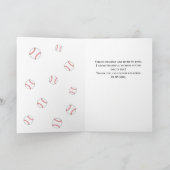 ありがとうコーチ野球ブラックフォトカード サンキューカード (内部)