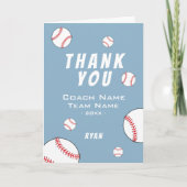ありがとうコーチ青い野球選手カード サンキューカード (正面)