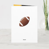 ありがとうコーチ黄色のサッカー選手のフォトカード サンキューカード (裏面)