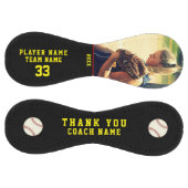 ありがとうコーチ黒いチーム名番号写真Softb ソフトボール (パネル)