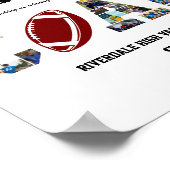 ありがとうコーチFootballチーム写真コラージュ ポスター (角)