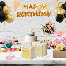 ありがとうゴールデン文字ストライプと50歳の誕生日 フェイバーボックス