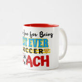 ありがとうサッカーコーチ ツートーンマグカップ (正面右)