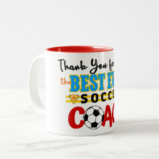 ありがとうサッカーコーチ ツートーンマグカップ