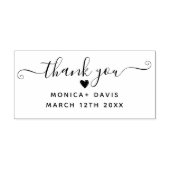 ありがとうシックシンプルな結婚ゴム印 ラバースタンプ (インプリント)
