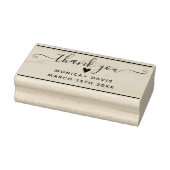 ありがとうシックシンプルな結婚ゴム印 ラバースタンプ (スタンプ)