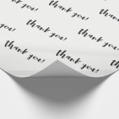 ありがとうシックモダンなミニマル白黒 ラッピングペーパー (角)