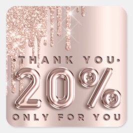 ありがとうショッピングバラドライブ20%オフのドライブ スクエアシール