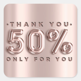 ありがとうショッピングバラドライブ50%オフモダン スクエアシール