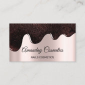 ありがとうショッピングバラドリンク爪、 ネイルメイクアップ 名刺 (正面)