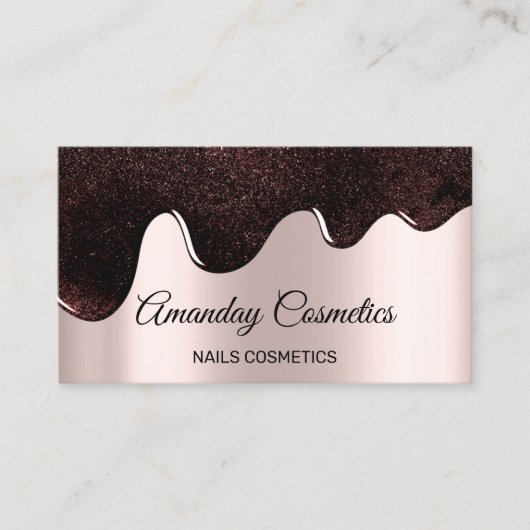 ありがとうショッピングバラドリンク爪、 ネイルメイクアップ 名刺 (正面)