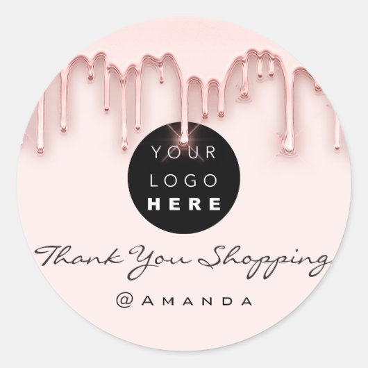 ありがとうショッピング名ロゴバラパウダー ラウンドシール (正面)