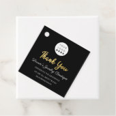 ありがとうショッピング名ロゴQRコード金ゴールドブラックW フェイバータグ (インサイチュ)