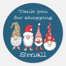 ありがとうショッピング小さなクリスマス格言 ラウンドシール