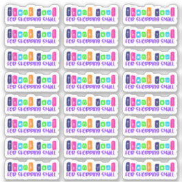 ありがとうショッピング小さなビニールシール シール