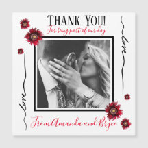 ありがとうシンプル赤いケシ