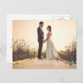 ありがとうシンプル、Scriptの結婚ポストカード ポストカード (正面/裏面)