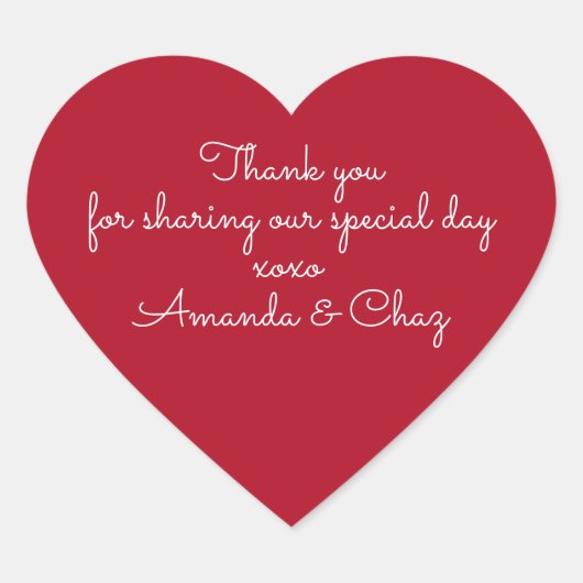 ありがとうシール ハートシール (正面)