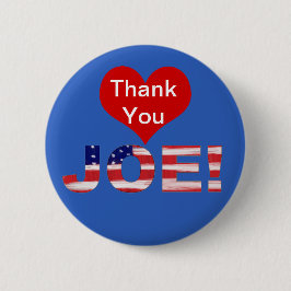 ありがとうジョー！フラグ付き青 缶バッジ