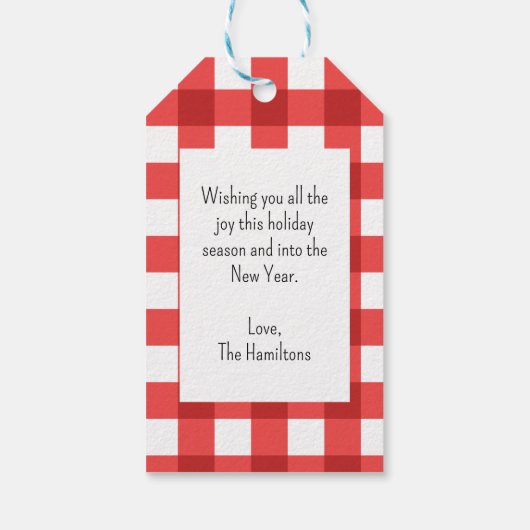 ありがとうジンジャーブレッドGingham ギフトタグ (裏面)