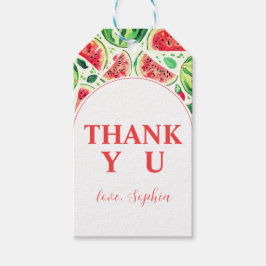 ありがとうスイカ1歳の誕生日 ギフトタグ