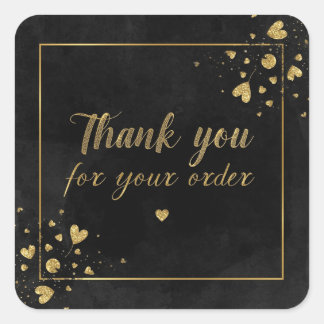 ありがとうスティーカー スクエアシール