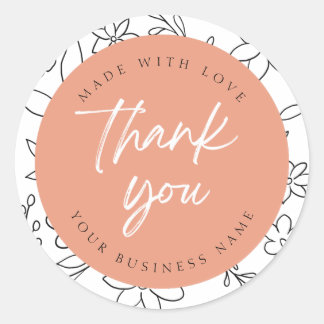 ありがとうステッカー ラウンドシール